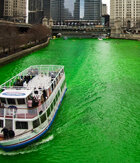 Riu tenyit de verd a Chicago
