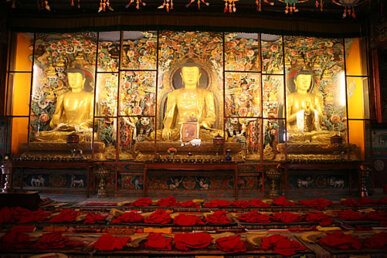 L'interior del monestir de Shechen
